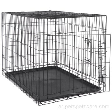 Dog Crate Cennel القابل للطي المعدني القفص القفص